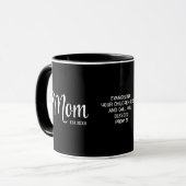 Mutter hat einfaches Skript Mütter Geschenk Tasse (Vorderseite Links)