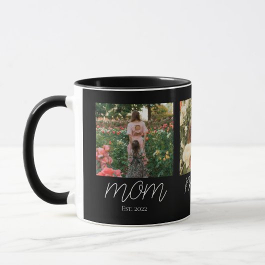 Mutter hat Modern Bold Script Black 3 Foto erstell Tasse (Links)