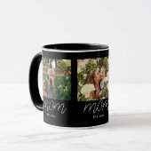 Mutter hat Modern Bold Script Black 3 Foto erstell Tasse (Vorderseite Links)