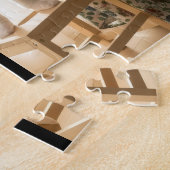 Mutter hat modernes Skript Schwarz 3 Foto Puzzle (Seite)