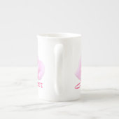 "Mutter-" hellrosa Rosen Porzellantasse (Rückseite)