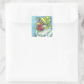 Mutter Hen, FARM CHICKEN STICKERS Square * Blatt (Tasche)