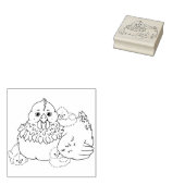 Mutter Hen mit Küken Gummistempel (Stempel)