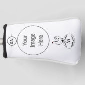Mutter Hen Nesting on a Monogram Egg Golf Headcover (Vorderseite)