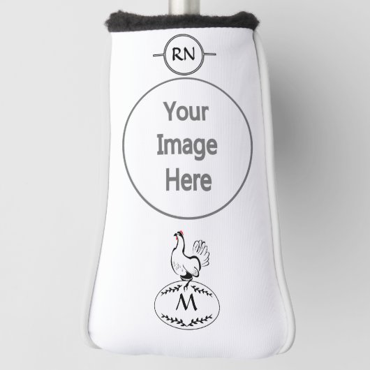 Mutter Hen Nesting on a Monogram Egg Golf Headcover (Rotieren 90)