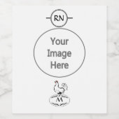 Mutter Hen Nesting on a Monogram Egg Weinetikett (Einzelnes Label)