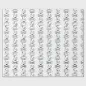 Mutter Hen Nesting on Monogram Egg Geschenkpapier (Flach)