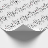 Mutter Hen Nesting on Monogram Egg Geschenkpapier (Ecke)