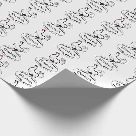 Mutter Hen Nesting on Monogram Egg Geschenkpapier (Ecke)