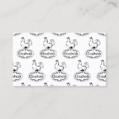 Mutter Hen Nesting on Monogram Egg Visitenkarte (Vorderseite)