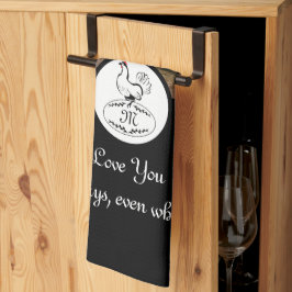 Mutter Hen Nesting w Monogram Egal Foto Geschirrtuch