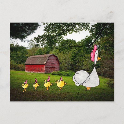 Mutter Hen Postcard Postkarte (Vorderseite)