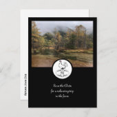 Mutter Hen Silhouette Silhouette Monogramm w Foto Einladungspostkarte (Vorne/Hinten)