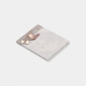 Mutter-Henne und Küken-Aquarell Post-it Klebezettel (angewinkelt)