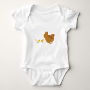 Mutter-Henne und Küken Baby Strampler
