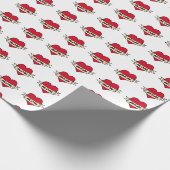 Mutter-Herz-Tattoo Geschenkpapier (Ecke)