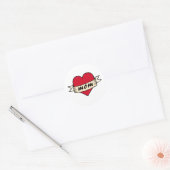 Mutter-Herz-Tattoo Runder Aufkleber (Umschlag)