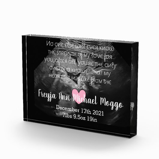 Mütter Herzschlag Fotoblock (Rechts)