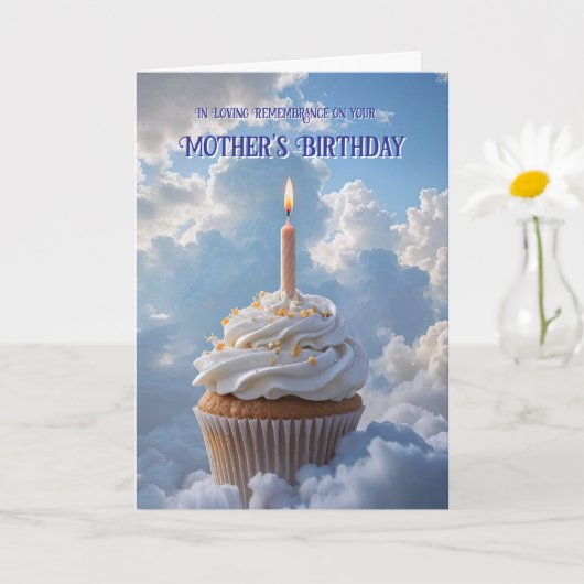 Mutter Himmlische Birthday Cupcake Wolken Karte (Kleine Pflanze)
