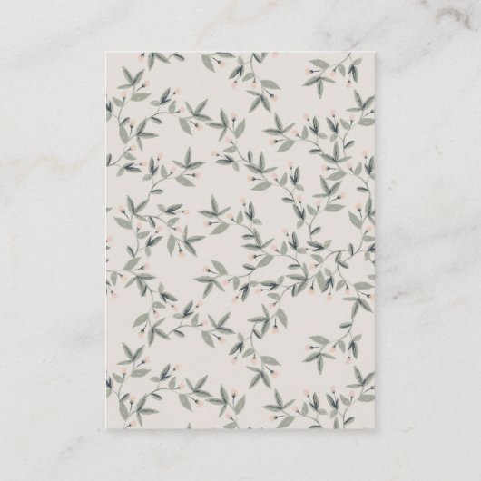 Mutter Hirsche Blumenbücher für Babydusche Begleitkarte (Rückseite)