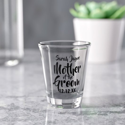 Mutter Hochzeit des Groom Shot Glass Schnapsglas