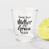 Mutter Hochzeit des Groom Shot Glass Schnapsglas (Vorderseite)