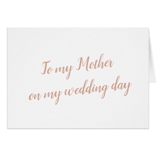 Mutter-Hochzeits-Karte (Vorderseite (Horizontal))