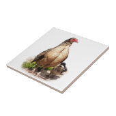 Mutter Hühner und Baby Hühner Fliese (Seite)