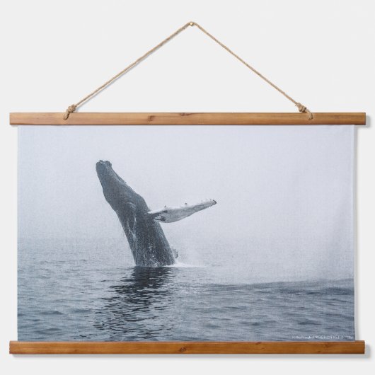 Mutter Humpback Whale Wandteppich Mit Holzrahmen (Vorne)