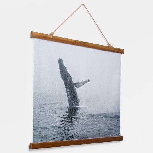 Mutter Humpback Whale Wandteppich Mit Holzrahmen (Gewinkelt)
