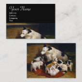 MUTTER HUND MIT HUNDEN VISITENKARTE (Vorne/Hinten)