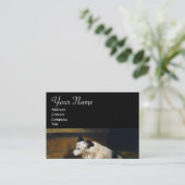 MUTTER HUND MIT HUNDEN VISITENKARTE (Stehend Vorderseite)