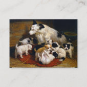 MUTTER HUND MIT HUNDEN VISITENKARTE (Rückseite)