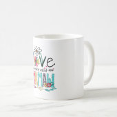 Mutter I Liebe, genannt Mamaw Sonnenblume Kaffeetasse (VorderseiteRechts)