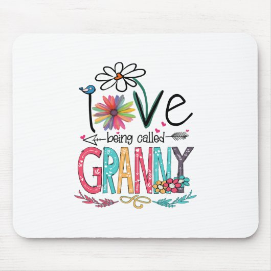 Mutter I Liebe heißt Granny Sonnenblume Geburt Mousepad (Vorne)