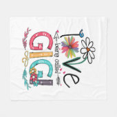 Mutter I Liebe wird als Gigi Sonnenblume Geburtsta Fleecedecke (Vorderseite (Horizontal))