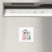Mutter I Liebe wird als Gigi Sonnenblume Geburtsta Magnet (In Situ (Geschirrspüler))