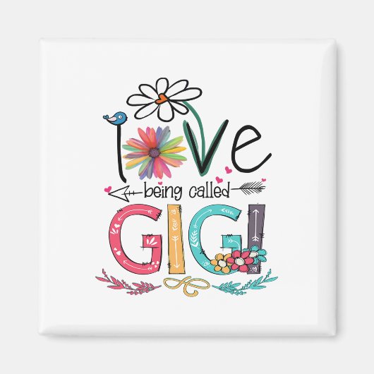 Mutter I Liebe wird als Gigi Sonnenblume Geburtsta Magnet (Vorne)