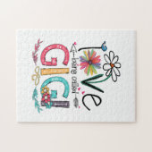 Mutter I Liebe wird als Gigi Sonnenblume Geburtsta Puzzle (Horizontal)