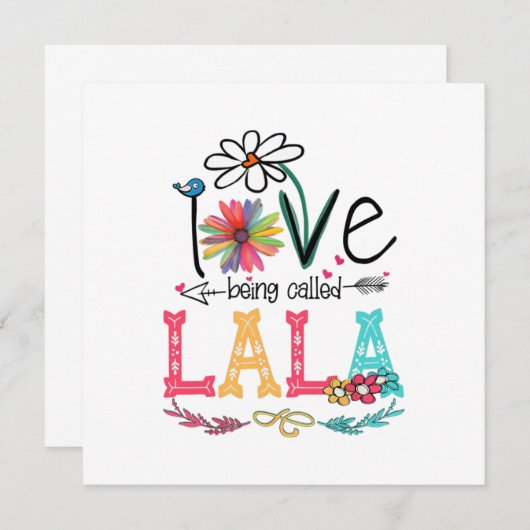 Mutter I Liebe wird als Lala Sonnenblume Geburtsta Einladung (Vorne/Hinten)