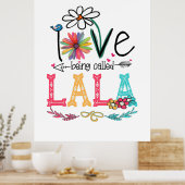 Mutter I Liebe wird als Lala Sonnenblume Geburtsta Poster (Küche)