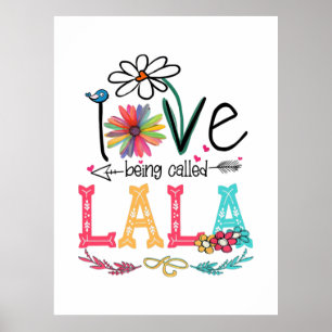 Mutter I Liebe wird als Lala Sonnenblume Geburtsta Poster