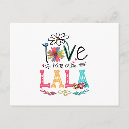 Mutter I Liebe wird als Lala Sonnenblume Geburtsta Postkarte (Vorderseite)