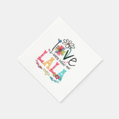 Mutter I Liebe wird als Lala Sonnenblume Geburtsta Serviette (Ecke)