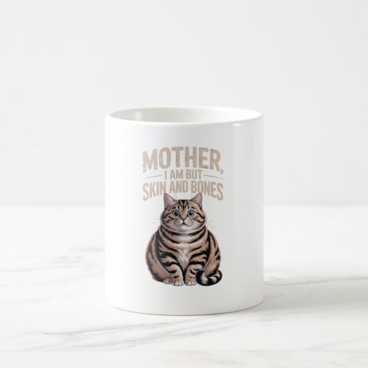 Mutter, ich bin doch nur Haut und Knochen – Lustig Kaffeetasse (Mittel)
