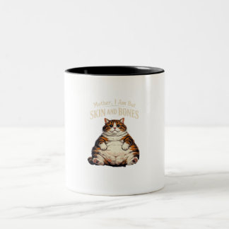 Mutter, ich bin nur Haut und Knochen – Lustige dic Zweifarbige Tasse