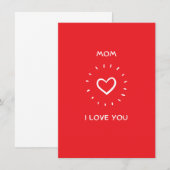 MUTTER ICH LIEBE DICH Karte (Vorne/Hinten)