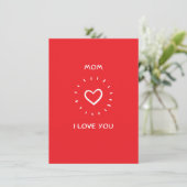 MUTTER ICH LIEBE DICH Karte (Stehend Vorderseite)