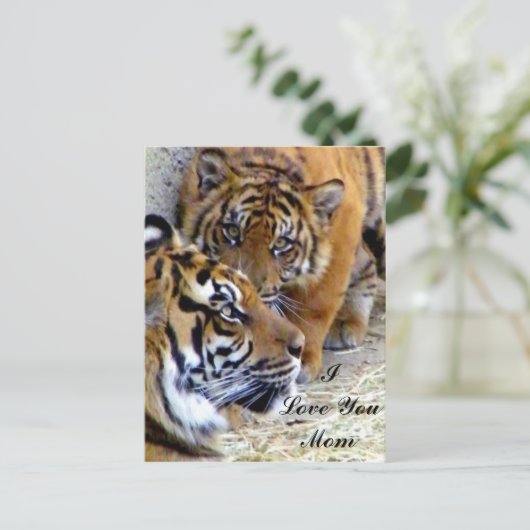 Mutter, ich Liebe dir Mama_ Postkarte (Stehend Vorderseite)