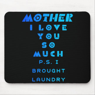 Mutter ich Liebe Sie so viel ich brach Wäsche dunk Mousepad